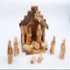 Handcrafted Olive Wood Nativity Scene/Nativity Set (6.2" Height Crche - 3.5" Abstract Figurines), Wood Carved Nativity Scene by Talented Artists in Bethlehem  by Olive Wood Gifts Shop view 4
