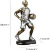 ABGRC Basketball Player Sculpture, Polyresin Art Sport Figurine for Home Office Decor, Creative Abstract Statue Ornament view 2