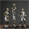 ABGRC Basketball Player Sculpture, Polyresin Art Sport Figurine for Home Office Decor, Creative Abstract Statue Ornament view 3