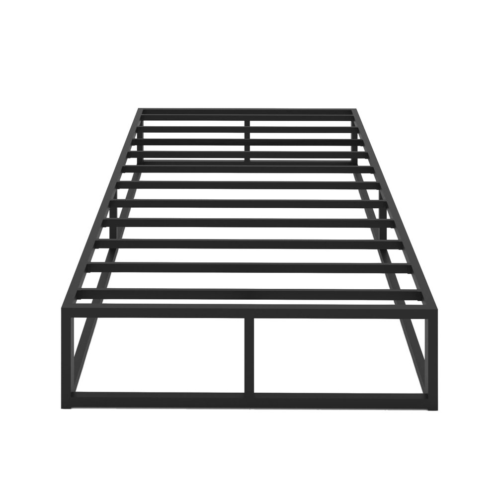 Bilily 10 Inch Twin Bed Frame with Steel Slat Support, Low Profile Twin Metal Platform Bed Frame Support Mattress Foundation, No Box Spring Needed/Easy Assembly/Noise Free