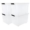 Cand 4 Packs 50 QT Storage Bins with Lids, Clear Large Plastic Storage Container Box view 1