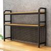 GUODDM 2 Tier Desktop Bookcase - Multipurpose Wood Countertop Hutch Bookshelf, with Grid Storage Storage Rack, Adjustable Display Shelf Rack Organizer, for Dorm Office Home view 1