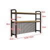 GUODDM 2 Tier Desktop Bookcase - Multipurpose Wood Countertop Hutch Bookshelf, with Grid Storage Storage Rack, Adjustable Display Shelf Rack Organizer, for Dorm Office Home view 2