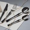 60 Piece Black Silverware Set 12 Durable 18/10 Stainless Steel Flatware Sets Kitchen Cutlery Utensil Include Knife Fork Spoon Teaspoon view 4