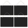 FOMIYES 4pcs Double-Sided Wooden Chalkboard Rope for Home Decor Versatile Hanging Message Board for and Event Signage view 1