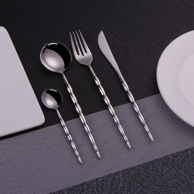 16 Piece Gold Silverware Set 4 18/10 Stainless Steel Flatware Sets Creative Handle Kitchen Cutlery Utensil Include Knife Spoon Fork Teaspoon
