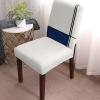 6 PCS Dining Room Chair Covers, Farmhouse Navy Blue Stretch Chair Cover Kitchen Chair Seat Covers, Washable Chair Slipcovers Protector for Party Banquet Wedding Abstract Geometric Art Lines view 2