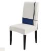 6 PCS Dining Room Chair Covers, Farmhouse Navy Blue Stretch Chair Cover Kitchen Chair Seat Covers, Washable Chair Slipcovers Protector for Party Banquet Wedding Abstract Geometric Art Lines view 4