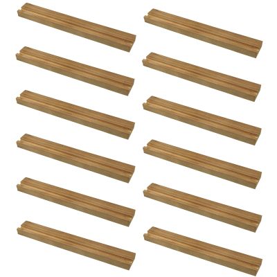Amyhill 12 Pieces Wall Mount Vinyl Record Holder Display & Solid Wood Stand