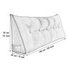 Karnado Bed Wedge Pillow for Headboard Back Support Cushion for Queen Size Bed Comfortable Removable Reading Pillows for Sitting in Bed Adult Soft Long Lumbar Support Pillow view 2