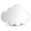 Beavorty Kids Mirror Cloud Shape Wooden Wall Mirror with Self Adhesive Tape Shatterproof Design Safe for Nursery Bedroom Decoration 14.96X9.84In view 1