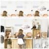 Beavorty Kids Mirror Cloud Shape Wooden Wall Mirror with Self Adhesive Tape Shatterproof Design Safe for Nursery Bedroom Decoration 14.96X9.84In view 3