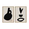 Kate and Laurel Sylvie Black Vase and Fly Away Framed Canvas Wall Art Set by Rocket Jack, 2 Piece Set 23x33 Natural, Black and Tan Abstract Wall Dcor view 2