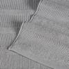Superior Roma Cotton 3 Piece Assorted Towel Set, Highly Absorbent, Ribbed, Quick-Dry, Shower, Spa Basics, Home Essentials, Solid, Includes; 1 Bath Towel, 1 Hand Towel, 1 Face Towel, Silver view 3