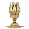 Brass Oil Wick Lamp Aarti Diya Lotus Shape Beautifully Crafted Indian Art Home Decor 4 inch 287 Grams by Indian Collectible view 3