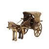Antique Finish Brass Horse cart Figurines, Tanga Rath Showpiece, Statue for Decoration and Gifting Purpose, Product Size - H- 2.5Inch, W- 5Inch, Weight - 288gm by Indian Collectible view 1