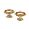 Metal Deepak On Stand, Standard, Gold by Indian Collectible view 3