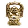 9 cm Shiny Gold Laughing Buddha Statue Brass for Home Decor Brass Home Decorative Item for Living Room Good Luck Wealth and Prosperity Office Antique Gold Finish Gifts Showpiece by Indian Collectible view 1