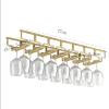 7 slots Under Cabinet Wine Glass Rack, Wine Glasses Hanger, Wine Glass Holder Storage Hanger, Metal glass cup Organizer, for Kitchen, Bar, Restaurant, Screw Install (Size : 77 * 28 * 5.5cm) view 2