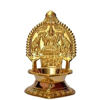Brass kamatchi Vilaku Devi Maa Oil Lamp (11 cm Height) by Indian Collectible