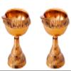Brass Indian Design Kuber Diya/Deepam/Kubera vilakku Lamp for Puja Home 2 Inches Set of 2Pic by Indian Collectible view 1