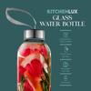 Kitchen Lux 32 oz Glass Water Bottle Set of 4 - Reusable, Eco-Friendly, Airtight, Leak Proof Bottles for Travel view 2