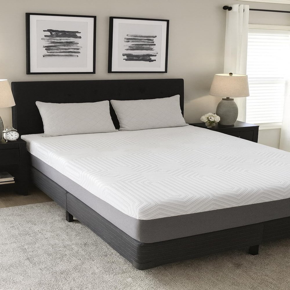 Excel Sleep/ 10" Patriot (Plush) / Carbon Cooling Gel Memory Foam Mattress (60x75 - RV/Short Queen)
