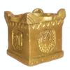 Diya with Tulsi Kyara Design Brass Handicraft Art, Yellow by Indian Collectible view 2