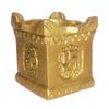 Diya with Tulsi Kyara Design Brass Handicraft Art, Yellow by Indian Collectible view 3