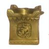 Diya with Tulsi Kyara Design Brass Handicraft Art, Yellow by Indian Collectible view 4