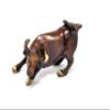 Charging Bull 5 Inches Brass Showpiece, Standard, Brown, Home Decor Showpiece by Indian Collectible view 1