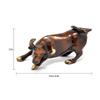 Charging Bull 5 Inches Brass Showpiece, Standard, Brown, Home Decor Showpiece by Indian Collectible view 2