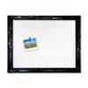 Glam Framed White Fabric Bulletin Board Handcrafted (24x30, Jet Black) view 1