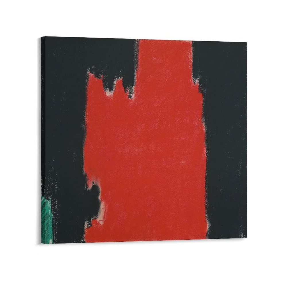 Clyfford Still PP-104 Abstract Painting Art Home Decoration Oil Painting Works Art Frame Canvas Art Wall Decoration Art Hanging Painting Decorative Painting Hanging Red Paint Poster Decorative Paintin