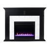 SEI Furniture Torlington Color Changing Marble Tiled Fireplace - Black view 2