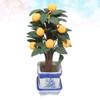 Decoration Ceramic Mini Orange Tree Potted Plants Toys Photograph Props for Mini Garden Doll House Ornaments view 3