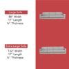 LAMINET Deluxe Extra Thick Sagging Furniture Cushion Support Insert- | Seat Saver| New and Improved| Extend The Life of Your Large Sofa | 60% Thicker-Large Sofa- Up to 88" Wide view 4