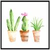 Amanti Art Framed Wall Art Print 33x41 Patterned Succulent Pots II by Regina Moore, Flowers Wall Art, Bohemian Boho Decor, X-Large Poster Painting Artwork for Living Room, Bedroom, Bathroom, Kitchen, view 1