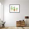 Amanti Art Framed Wall Art Print 33x41 Patterned Succulent Pots II by Regina Moore, Flowers Wall Art, Bohemian Boho Decor, X-Large Poster Painting Artwork for Living Room, Bedroom, Bathroom, Kitchen, view 4