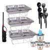 25 Piece Party Serving Kit Includes Chafing Kits and Serving Utensils For All Types Of Parties And Events | Disposable Party Set Includes One Handi Lighter view 1