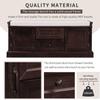Merax Classic Wood Entryway Bench with Drawers and Seat Cushion for Hallway Front Door Espresso view 4