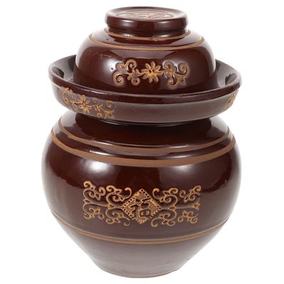 1 Set Pickle Jar Storage Jar Air Tight s with Lids Storage Containers with Lids Storage Containers Kitchen Pantry Kimchi Food Containers with Pickle Pot Brown Pottery