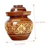 1 Set Pickle Jar Storage Jar Air Tight s with Lids Storage Containers with Lids Storage Containers Kitchen Pantry Kimchi Food Containers with Pickle Pot Brown Pottery view 2