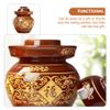 1 Set Pickle Jar Storage Jar Air Tight s with Lids Storage Containers with Lids Storage Containers Kitchen Pantry Kimchi Food Containers with Pickle Pot Brown Pottery view 3