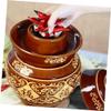 1 Set Pickle Jar Storage Jar Air Tight s with Lids Storage Containers with Lids Storage Containers Kitchen Pantry Kimchi Food Containers with Pickle Pot Brown Pottery view 4