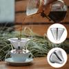 Pour Over Coffee Filter, 4.72 x 3.35 x 2.76 inch Stainless Steel Slow Drip Coffee Maker Metal Cone Paperless Reusable Single Cup Coffee Dripper 1-2 Cup With Coffee Cone Cup Stand (Silver) view 4