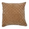 20" Square Quilted Velvet Pillow Cover view 3