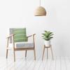 20" Square Interwoven Double-Striped Cotton Pillow Cover view 2