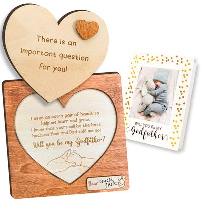 97 Decor Will You Be My Godfather Proposal Gifts - God Father's Proposal Gifts, Uncle Godfather Gifts from Godchild, Baptism Gift for God Father from Godson, God Dad Present Asking Card