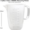 1 Gallon Measuring Pitcher-Convenient Conversion Chart,134oz Extra Large Plastic Measuring Cup-Strong Food Grade Material,Graduated Mixing Pitcher Great for Lawn,Pool Chemicals, Motor Oil and Fluids view 2